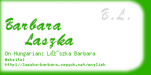 barbara laszka business card